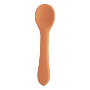 Oranžová detská lyžička zo silikónu – Orion vyobraziť
