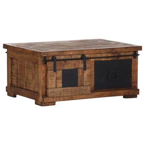 Landscape KONFERENČNÝ STOLÍK, prírodná farba, čierna, drevo, kov, 100/70/45 cm vyobraziť