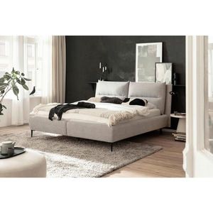 MID.YOU ČALÚNENÁ POSTEĽ, 180/200 cm, krémová, čierna vyobraziť