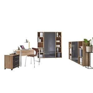 MID.YOU KANCELÁRIA, dub sonoma, antracitová s vysokým leskom, vyobraziť