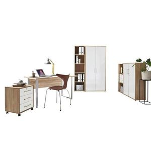 MID.YOU KANCELÁRIA, dub sonoma, biela s vysokým leskom, vyobraziť