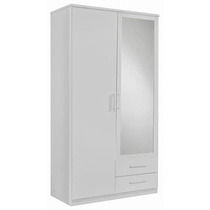 MID.YOU BIELA SKRIŇA SO ZRKADLOM, biela, 90/199, 5/58 cm vyobraziť