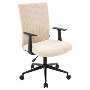 Carryhome OTOČNÁ STOLIČKA, kord, krémová, čierna vyobraziť