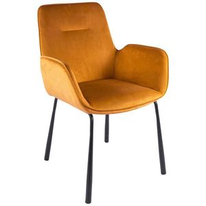 MID.YOU STOLIČKA S PODRÚČKAMI, zamat, piesková vyobraziť