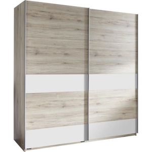 MID.YOU ŠAT. SKRIŇA S POSUV. DVERAMI, biela, farba duba, 180/198/64 cm vyobraziť