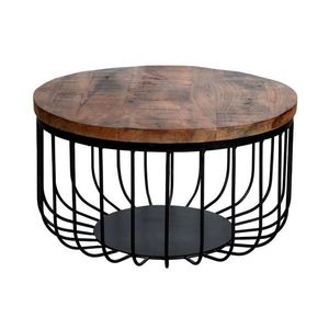 Livetastic KONFERENČNÝ STOLÍK, prírodná farba, čierna, drevo, kov, 58/33/58 cm vyobraziť