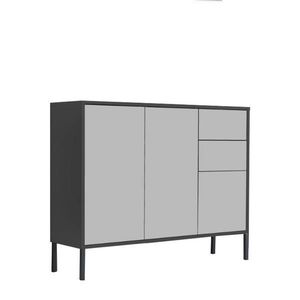 MID.YOU KOMODA, antracitová, biela, 105, 5/86/33 cm vyobraziť