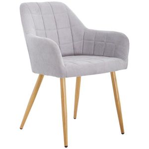 MID.YOU STOLIČKA S PODRÚČKAMI, železo, zamat, sivá vyobraziť