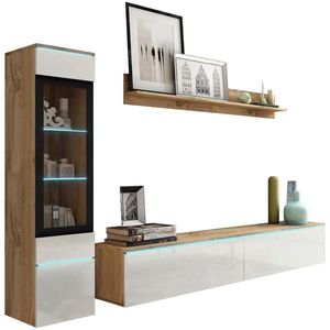 P & B OBÝVACIA STENA, dub wotan, biela s vysokým leskom vyobraziť