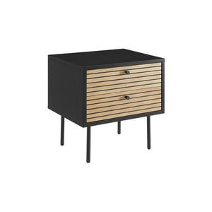 NOČNÝ STOLÍK, čierna, farba duba, 40/50/40 cm vyobraziť