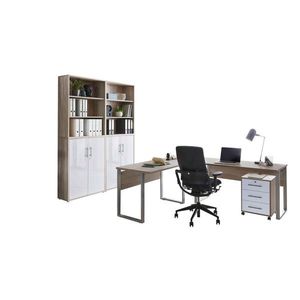 MID.YOU KANCELÁRIA, dub sonoma, biela s vysokým leskom, vyobraziť