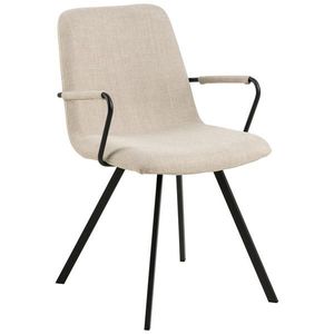 MID.YOU STOLIČKA S PODRÚČKAMI, tkaná textília, béžová vyobraziť