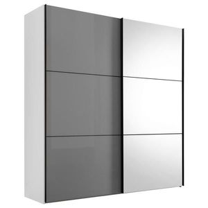 Moderano ŠAT. SKRIŇA S POSUV. DVERAMI, biela, svetlosivá, 200/222/68 cm vyobraziť