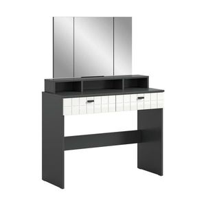 MID.YOU TOALETNÝ STOLÍK, antracitová, strieborná, biela s vysokým leskom, 100/142/42 cm vyobraziť