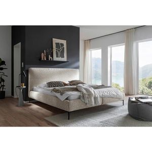 MID.YOU ČALÚNENÁ POSTEĽ, 180/200 cm, krémová, čierna vyobraziť