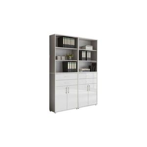 MID.YOU SKRINKA NA DOKUMENTY, sivá, biela s vysokým leskom, 168, 8/227, 2/33 cm vyobraziť