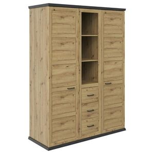 Hom`in SKRIŇA S OTOČNÝMI DVERAMI, farba duba, tmavosivá, 154/209, 2/60, 2 cm vyobraziť