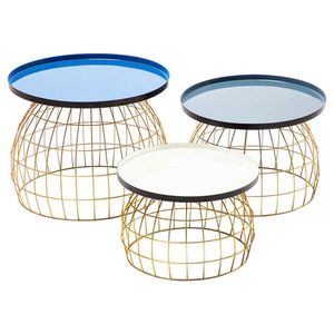 MID.YOU SADA PRÍRUČNÝCH STOLÍKOV, modrá, sivá, biela vyobraziť