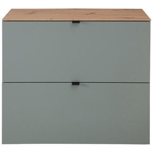 Voleo VÝKLOPNÁ SKRINKA NA TOPÁNKY, šalviovozelená, dub artisan, 100/84/37 cm vyobraziť