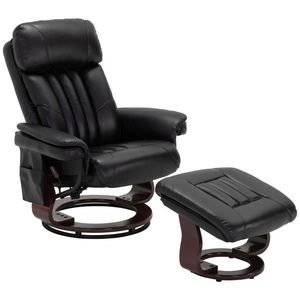 MID.YOU RELAXAČNÉ KRESLO S PODNOŽKOU, textil, čierna vyobraziť