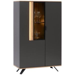 Dieter Knoll VYSOKÁ KOMODA, antracitová, farba duba, 92, 9/136, 6/42 cm vyobraziť