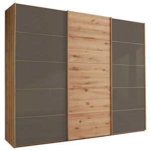 Linea Natura ŠAT. SKRIŇA S POSUV. DVERAMI, dub, tmavohnedá, dub bianco, 300/217/67 cm vyobraziť