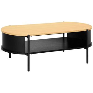 Xora KONFERENČNÝ STOLÍK, prírodná farba, čierna, kov, kompozitné drevo, 100/54/36, 5 cm vyobraziť