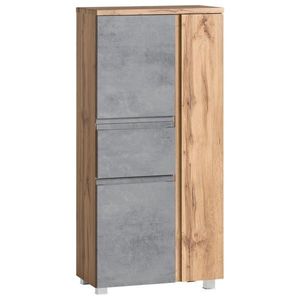 Held STREDNE VYSOKÁ SKRINKA, svetlosivá, dub wotan, 65/130/35 cm vyobraziť