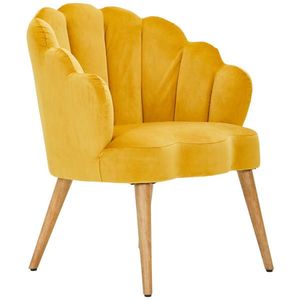 MID.YOU KRESLO, drevo, textil, žltá, écru vyobraziť