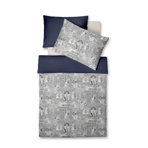 Fleuresse POSTEĽNÁ BIELIZEŇ, makosatén, tmavomodrá, sivomodrá, 140/200 cm vyobraziť