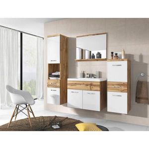 P & B KÚPEĽŇA dub wotan, biela s vysokým leskom vyobraziť