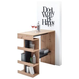 Livetastic BAROVÝ STÔL, čierna, dub artisan, 108/50/103 cm vyobraziť