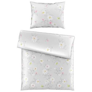 Esposa POSTEĽNÁ BIELIZEŇ, satén, strieborná, vyobraziť