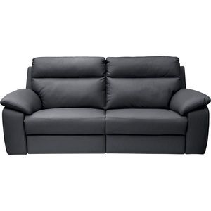 Celina Home TROJMIESTNA POHOVKA, tmavomodrá, pravá koža vyobraziť