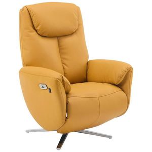 Livetastic MASÁŽNE KRESLO, textil, koža, žltá vyobraziť