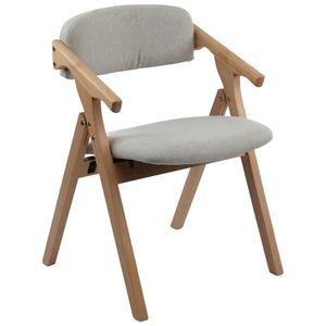 MID.YOU STOLIČKA S PODRÚČKAMI, tkaná textília, krémová vyobraziť