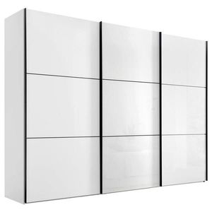 Moderano ŠAT. SKRIŇA S POSUV. DVERAMI, biela, vyobraziť