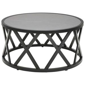 Livetastic KONFERENČNÝ STOLÍK, čierna, svetlosivá, kov, kameň, 75/35/75 cm vyobraziť