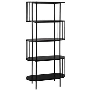 Xora REGÁL, čierna, železo, 80/172/34 cm vyobraziť