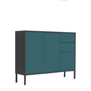 MID.YOU KOMODA, antracitová, petrolejová, 105, 5/86/33 cm vyobraziť