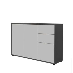 MID.YOU KOMODA, antracitová, biela, 105, 5/73/33 cm vyobraziť