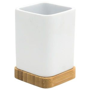 Sadena POHÁR NA ZUBNÉ KEFKY prírodná farba, biela vyobraziť