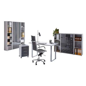 MID.YOU KANCELÁRIA, sivá, antracitová s vysokým leskom, vyobraziť