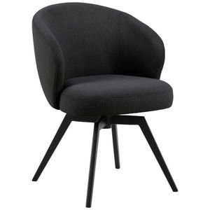 MID.YOU STOLIČKA S PODRÚČKAMI, štruktúra, antracitová, čierna vyobraziť