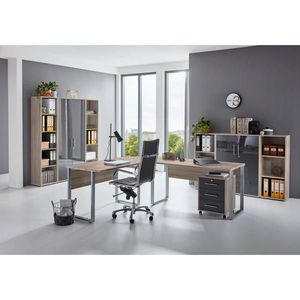 MID.YOU KANCELÁRIA, dub sonoma, antracitová s vysokým leskom, vyobraziť