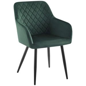 Ti'me STOLIČKA S PODRÚČKAMI, železo, tkaná textília, čierna, tmavozelená vyobraziť