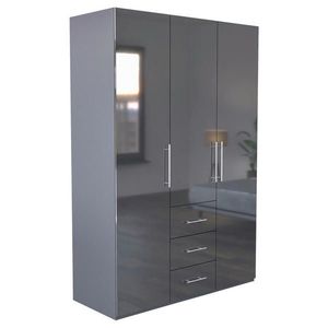 Carryhome ŠATNÍKOVÁ SKRIŇA, antracitová, antracitová s vysokým leskom, 147/219/59 cm vyobraziť