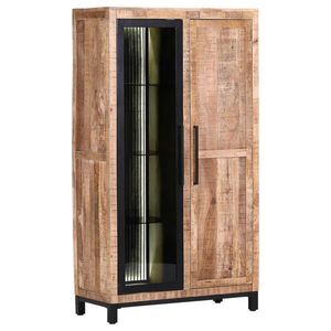 Livetastic VITRÍNA, mangové drevo, prírodná farba, čierna, 90/160/43 cm vyobraziť