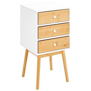 Xora NOČNÝ STOLÍK, borovica, prírodná farba, biela, 40/76/40 cm vyobraziť