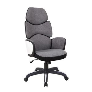 Carryhome KANCELÁRSKE KRESLO, tkaná textília, sivá, čierna, biela vyobraziť